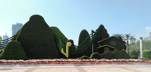 四川成都真植物雕塑定制厂家 各大主题五色草造型可来图定制